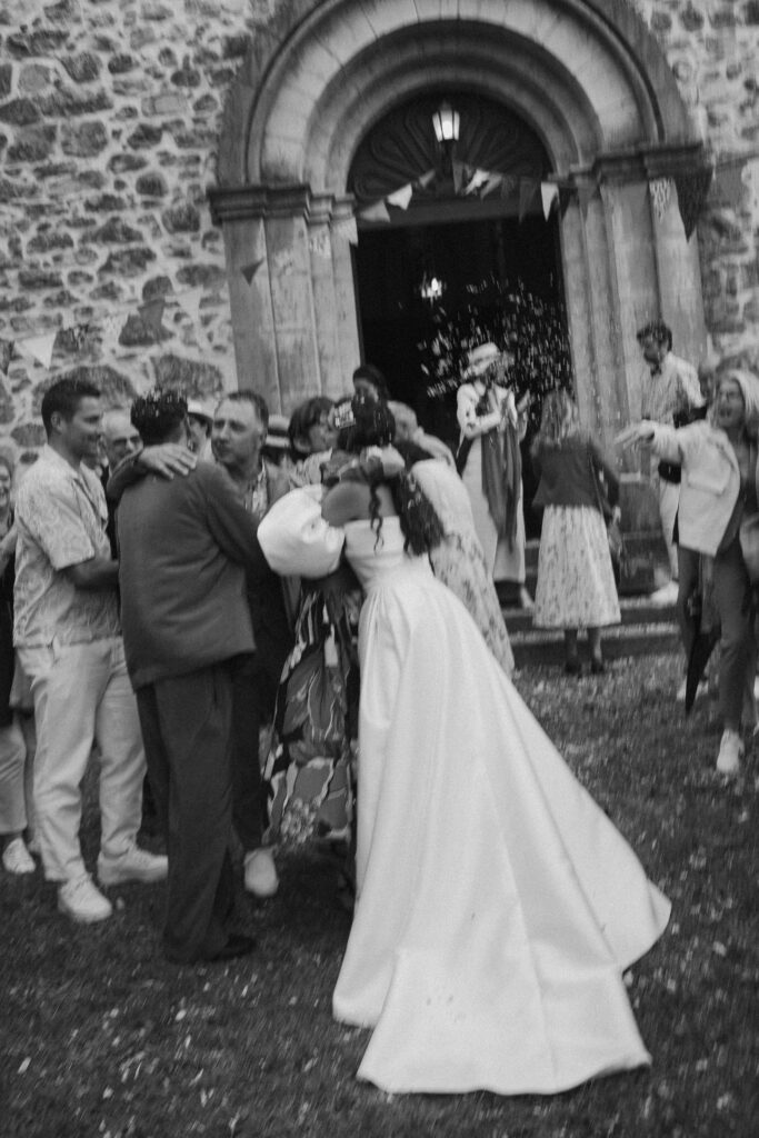 Guests congratulations at France Countryside Wedding