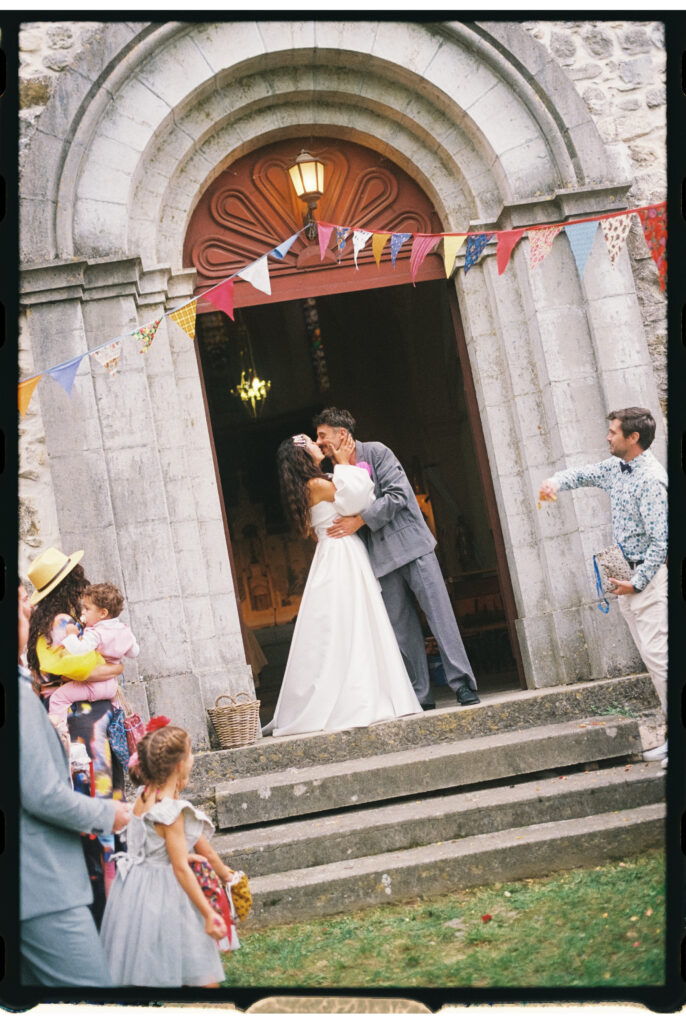 Just Married in France - on 35 mm film