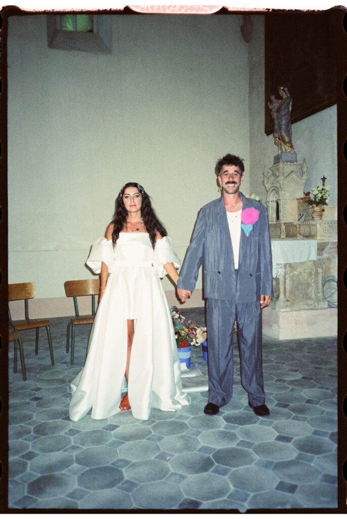 Couple Photo on 35mm film inside a Church